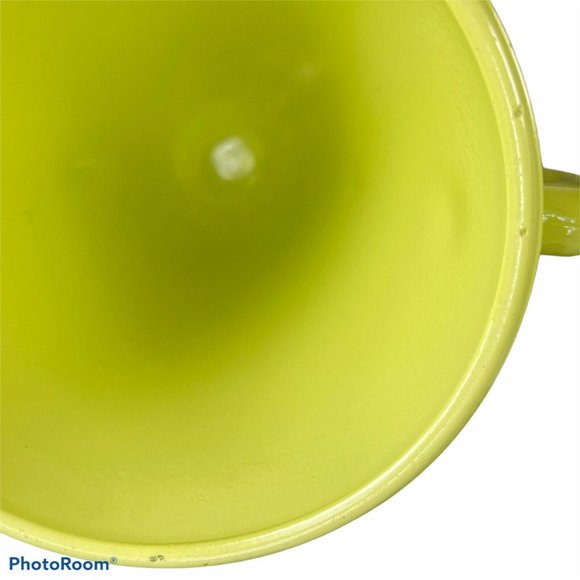 Vintage Hazel Atlas Ovidue Platonite Yellow Green Creamer Sugar Set c1950s - Picture 11 of 11